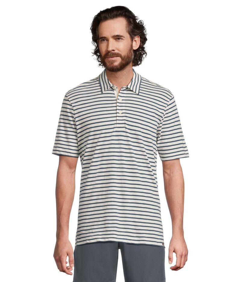 ファレティ メンズ トップス シャツ Faherty Sunwashed Tshirt Polo Ivory Breton St アイボリー