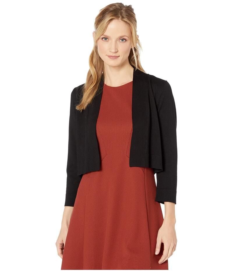 カルバンクライン レディース アウター ニット・セーター Calvin Klein Solid Rayon Knit Shrug Black ブラック 12,946円