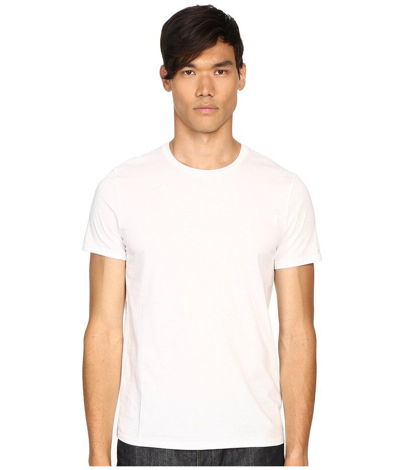 ヴィンス メンズ トップス シャツ クルーネック コットン Vince Short Sleeve Pima Cotton Crew Neck Shirt Optic White ホワイト