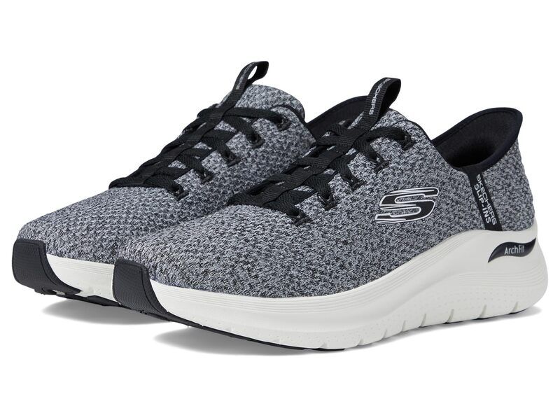 スケッチャーズ メンズ シューズ スニーカー SKECHERS Arch Fit 20 Look Ahead Hands Free SlipIn WhiteBlack ホワイト 22,176円