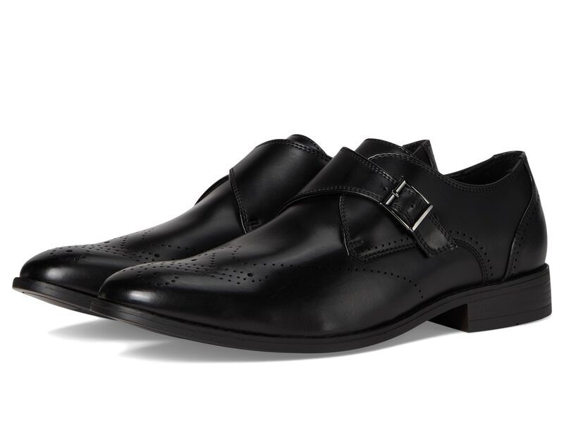 ケネスコール メンズ シューズ オックスフォード モンクストラップ モンク Kenneth Cole Cheer Single Monk Strap Black Leather ブラック