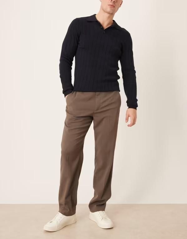 マンゴ メンズ ボトムス カジュアルパンツ パンツ Mango tailored pants BROWN ブラウン 23,944円