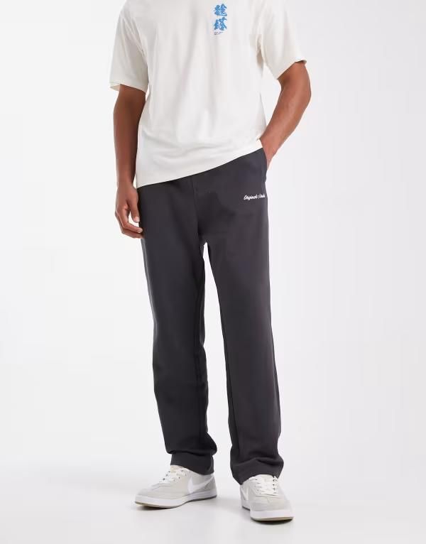 ジャック アンド ジョーンズ メンズ ボトムス カジュアルパンツ スウェットパンツ Jack Jonestudio sweatpants in dark Asphalt グレー