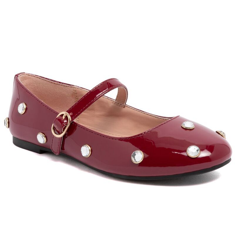 シュガー レディース シューズ サンダル sugar Neva Gem Girls Mary Jane Flats Burgundy バーガンディ 9,346円