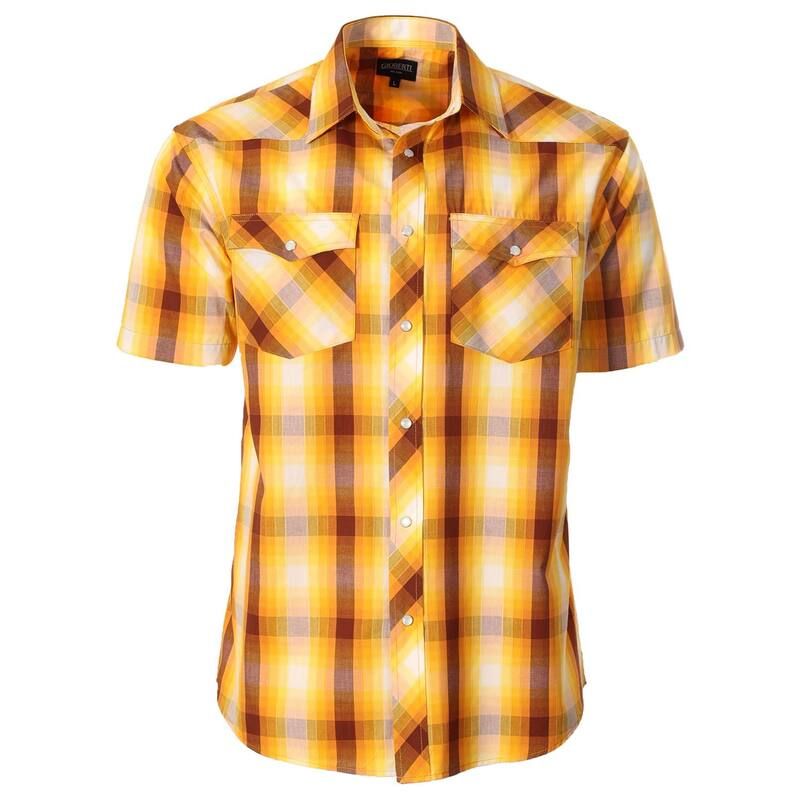 ジョベルティ メンズ トップス Tシャツ Gioberti Mens Western Cowboy Short Sleeve Shirt with Snap Buttons Gold Brown ブラ 8,725円