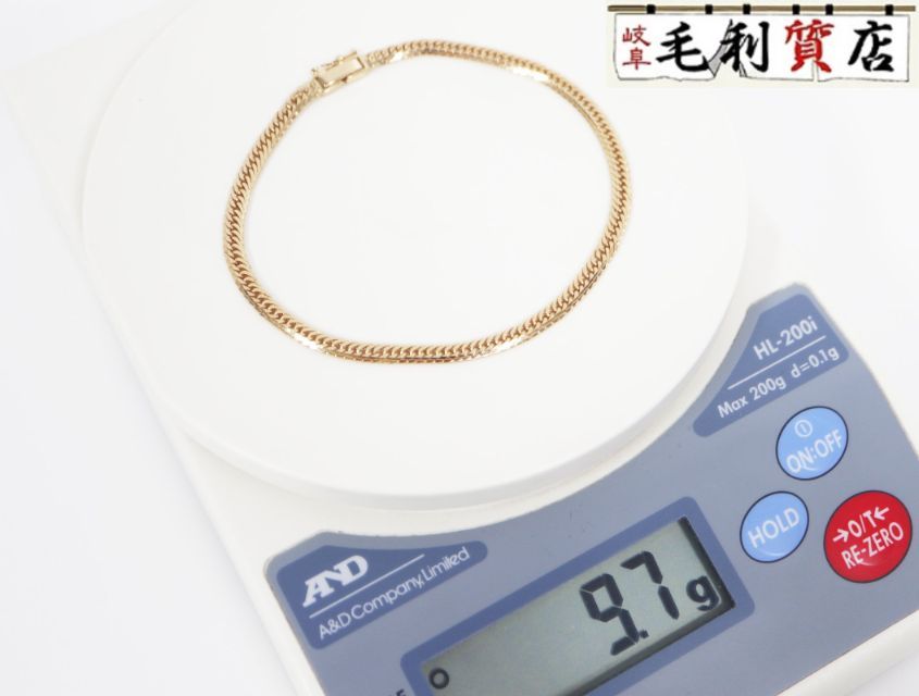 K18 キヘイ 喜平 アンクレット ミラーカット 9.7ｇ 18金 イエローゴールド 750 YG【中古】ジュエリー