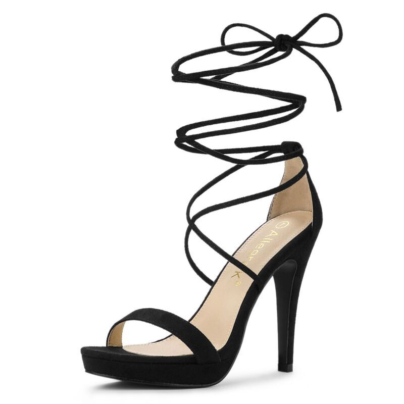 アレグラ ケー レディース シューズ パンプス プラットフォーム サンダル レース ヒール ALLEGRA K Womens Platform Stiletto Heels Lace Up Sanda 13,636円