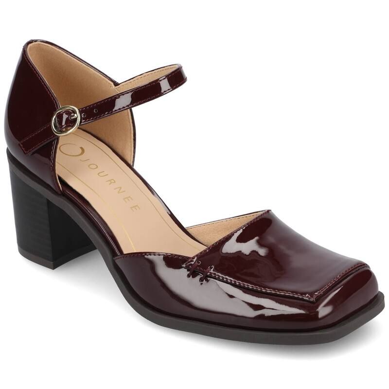 ジャーニー レディース シューズ パンプス Journee Tru Comfort Foam Evangeline Womens Pumps Patent Chocolate チョコレート