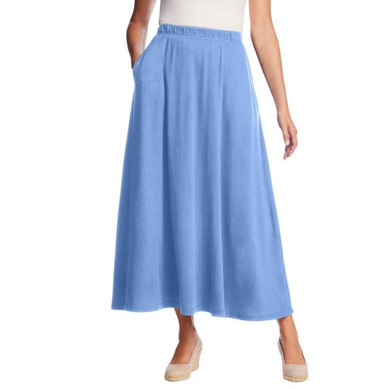 ウーマン ウィズイン レディース ボトムスカート プラスサイズ マキシ Woman Within Plusize 7Day Maxi Skirt French Blue ブルー