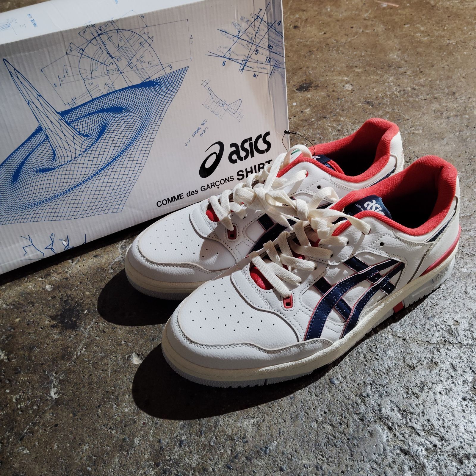 COMME des GARCONS SHIRT × asics EX89 新品未使用 2023aw スニーカー 29.5cm ホワイト コムデギャルソンシャツ アシックス.
