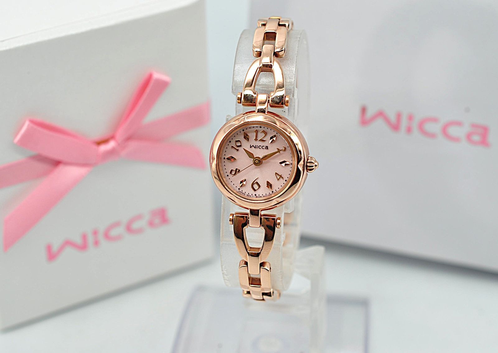 CITIZEN シチズン B036-R004883 Wicca ウィッカ ソーラー ピンクゴールド ウォッチ 腕時計 レディース 女性 稼働品 付属品完備
