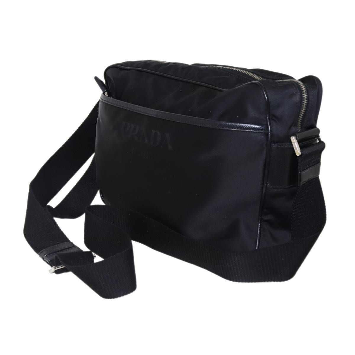 PRADA/プラダ ショルダーバッグ ナイロン ブラック VA0772 GCカード ES Bランク