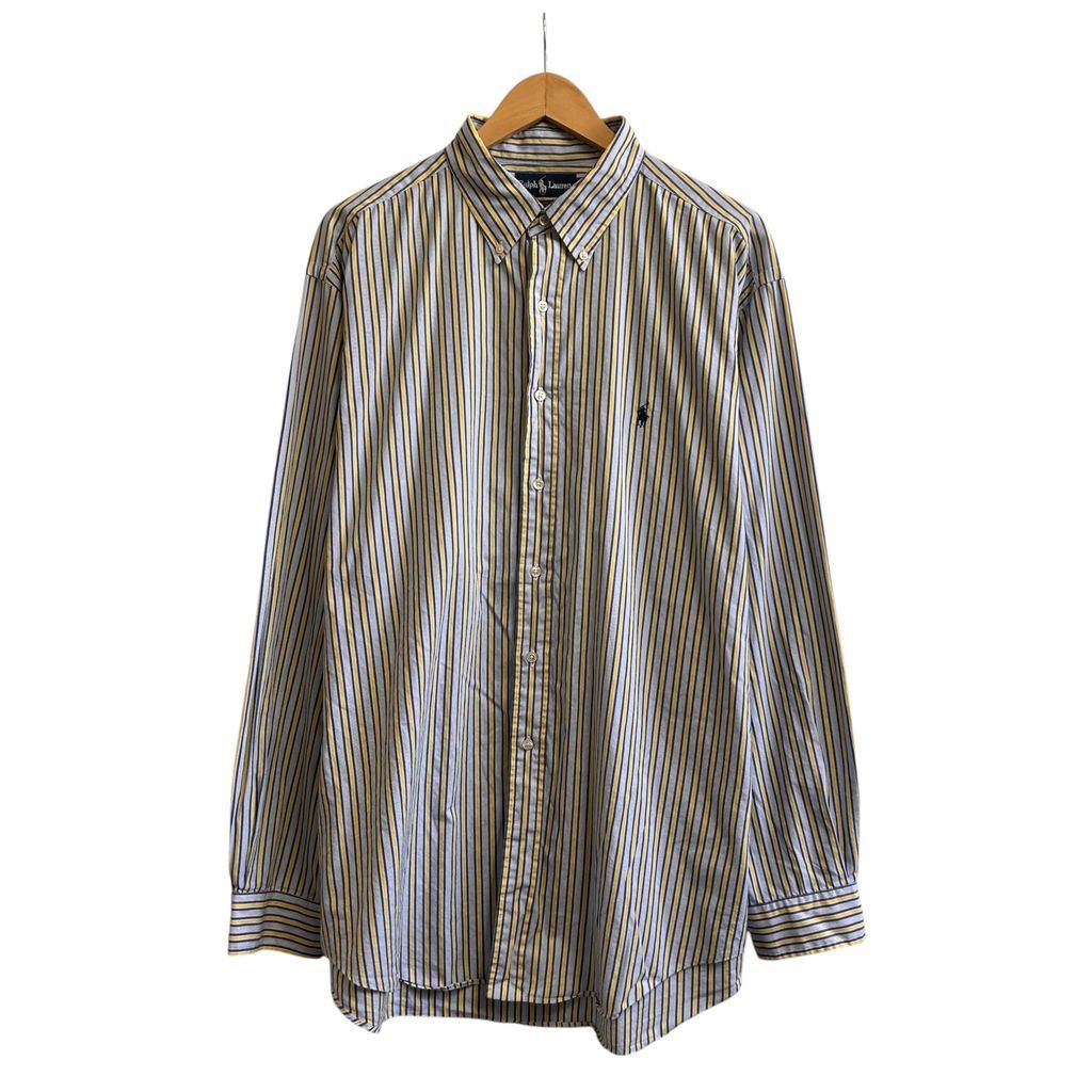 Ralph Lauren ラルフローレン YARMOUTH  ボタンダウンシャツ ストライプシャツ SIZE 17 1/2 36/37 NO.T998