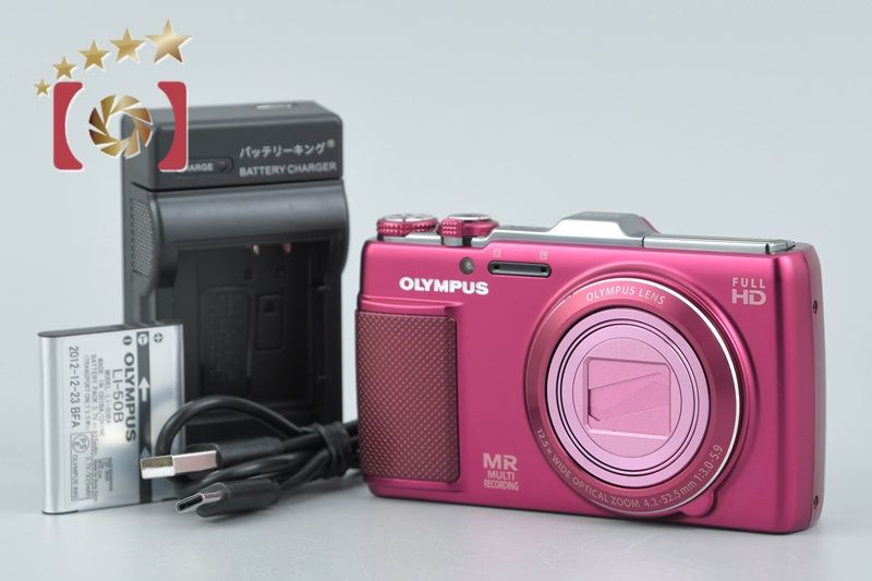 【中古】OLYMPUS オリンパス STYLUS SH-25MR レッド コンパクトデジタルカメラ