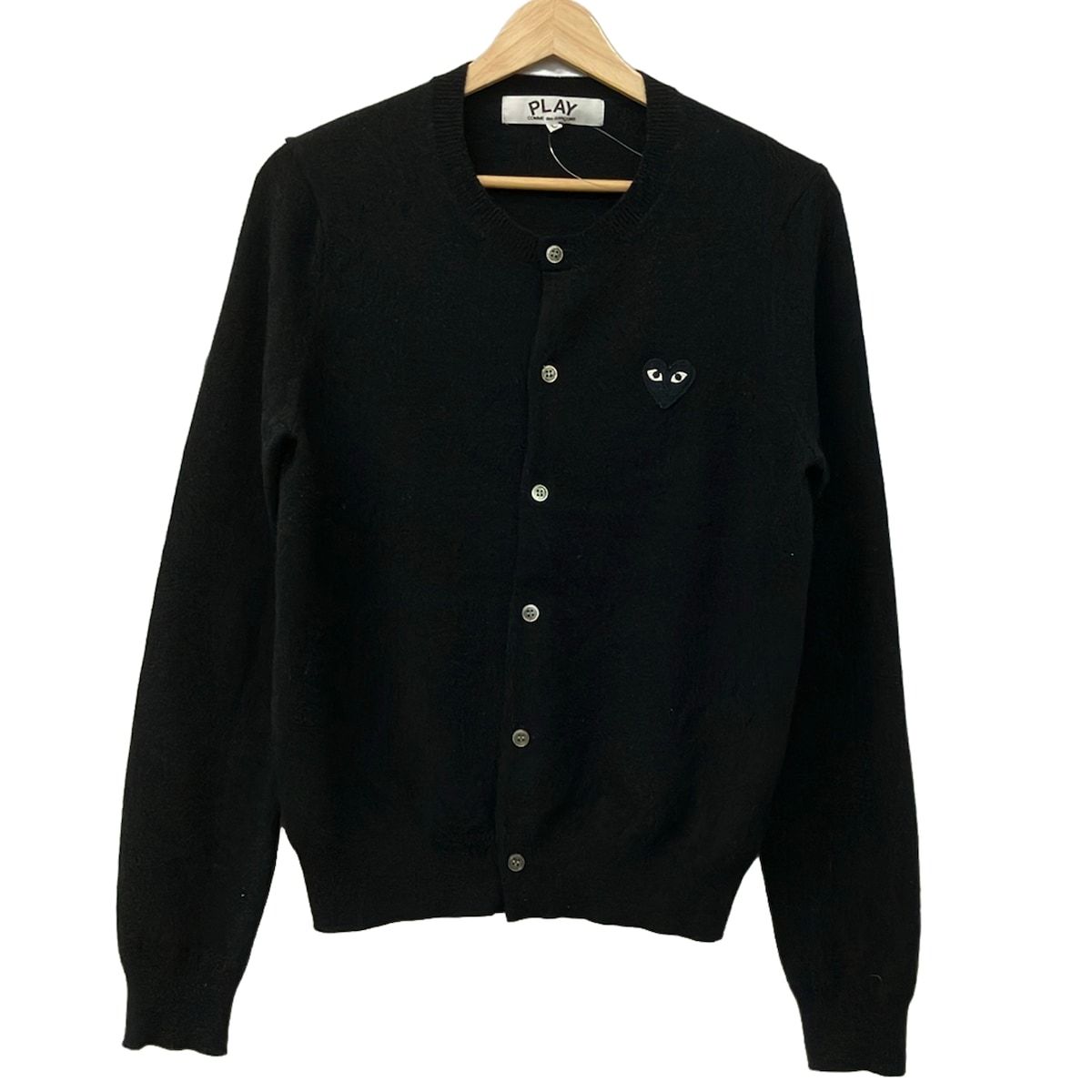 PLAY COMMEdesGARCONS(プレイコムデギャルソン) カーディガン サイズL レディース美品 - 黒 長袖