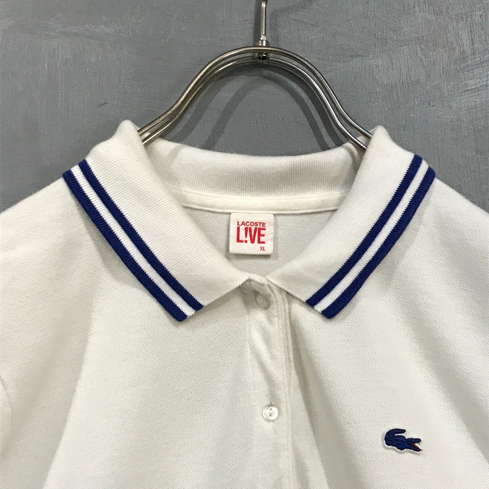 LACOSTE L!VE ラコステライブ 半袖 ポロシャツ ワニロゴ ホワイト