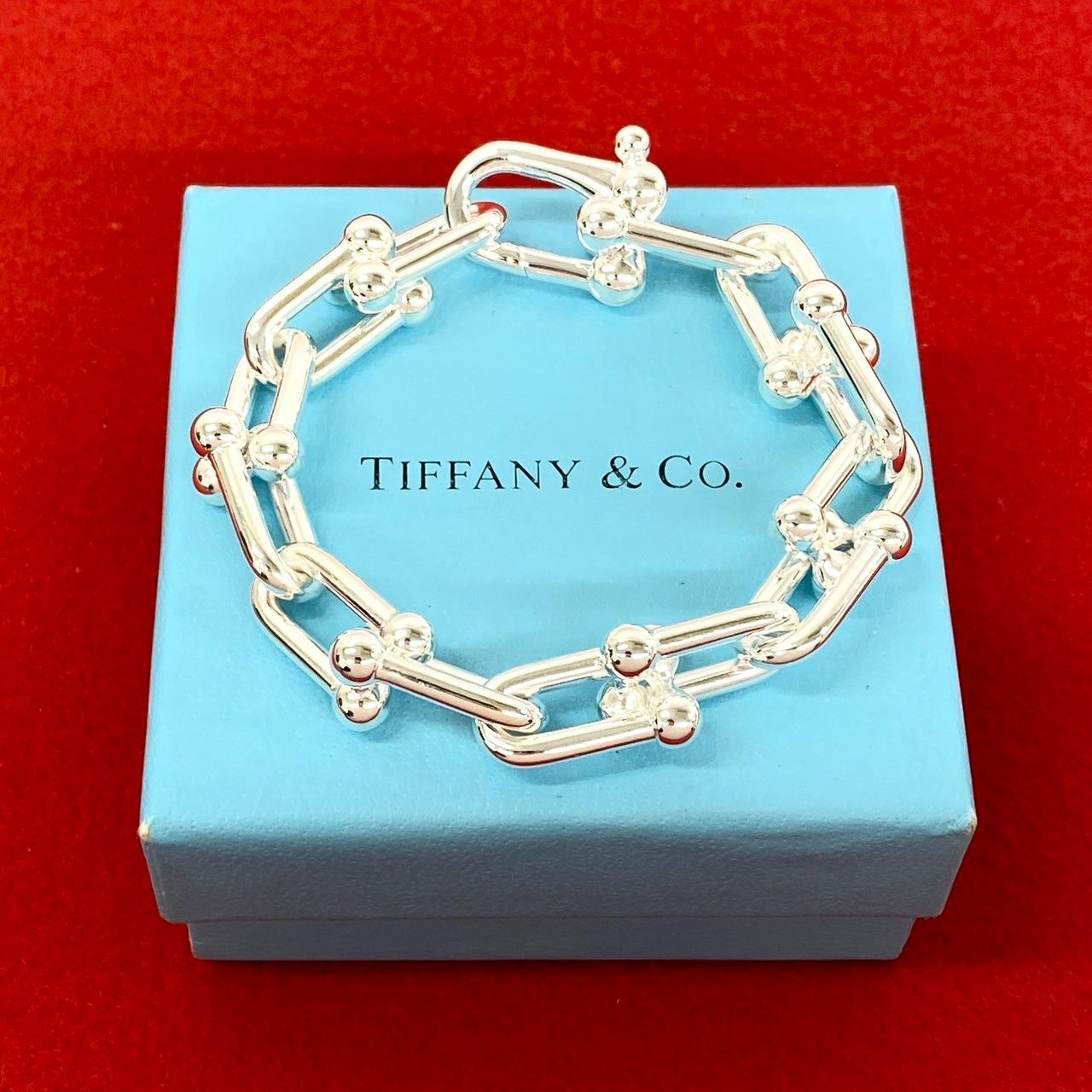極 美品 TIFFANY&Co. ティファニー ハードウェア ラージリンク 14コマ