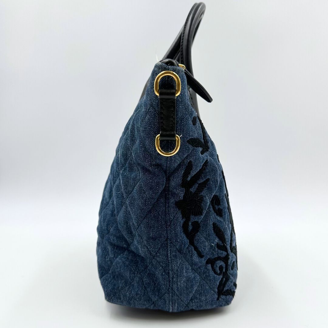 美品】Prada コルセール デニム 2WAY ハンドバッグ 刺繍 - メルカリ