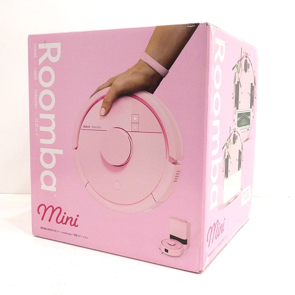 【小牧店】未開封　iRobot Roomba Mini 掃除機&床拭きロボット + AutoEmpty 充電ステーション　F155660　桜 【I419-6392】