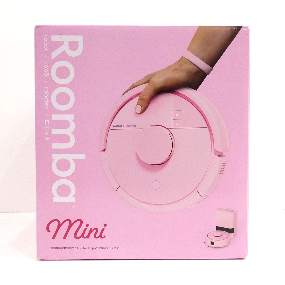 【小牧店】未開封　iRobot Roomba Mini 掃除機&床拭きロボット + AutoEmpty 充電ステーション　F155660　桜 【I419-6392】