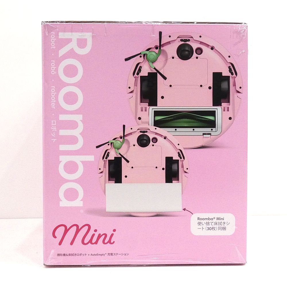 【小牧店】未開封　iRobot Roomba Mini 掃除機&床拭きロボット + AutoEmpty 充電ステーション　F155660　桜 【I419-6392】