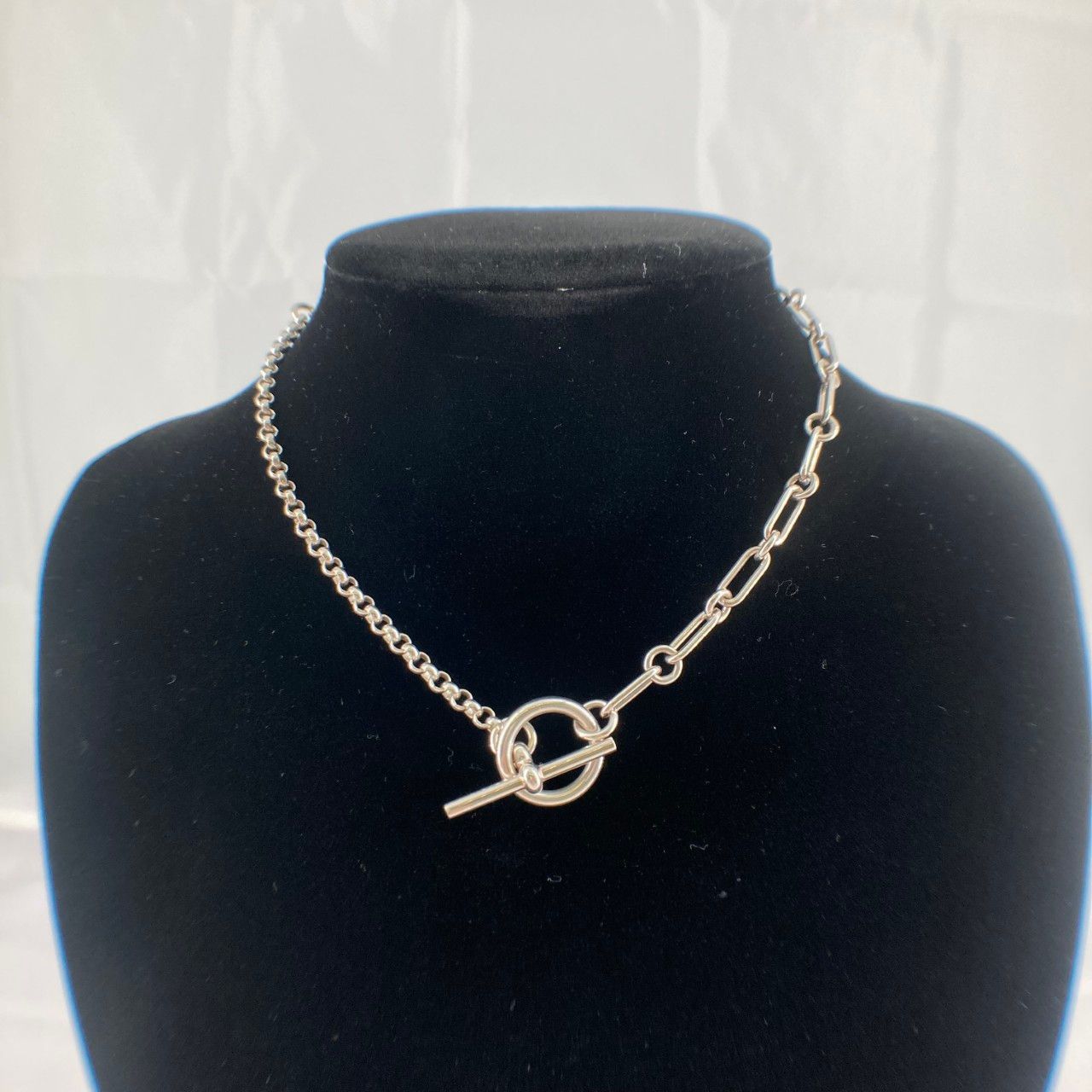 【5％OFFクーポン配布】HERMES(エルメス)　シェーヌダンクル　ネックレス　パンク　AG925　ST　　シルバー