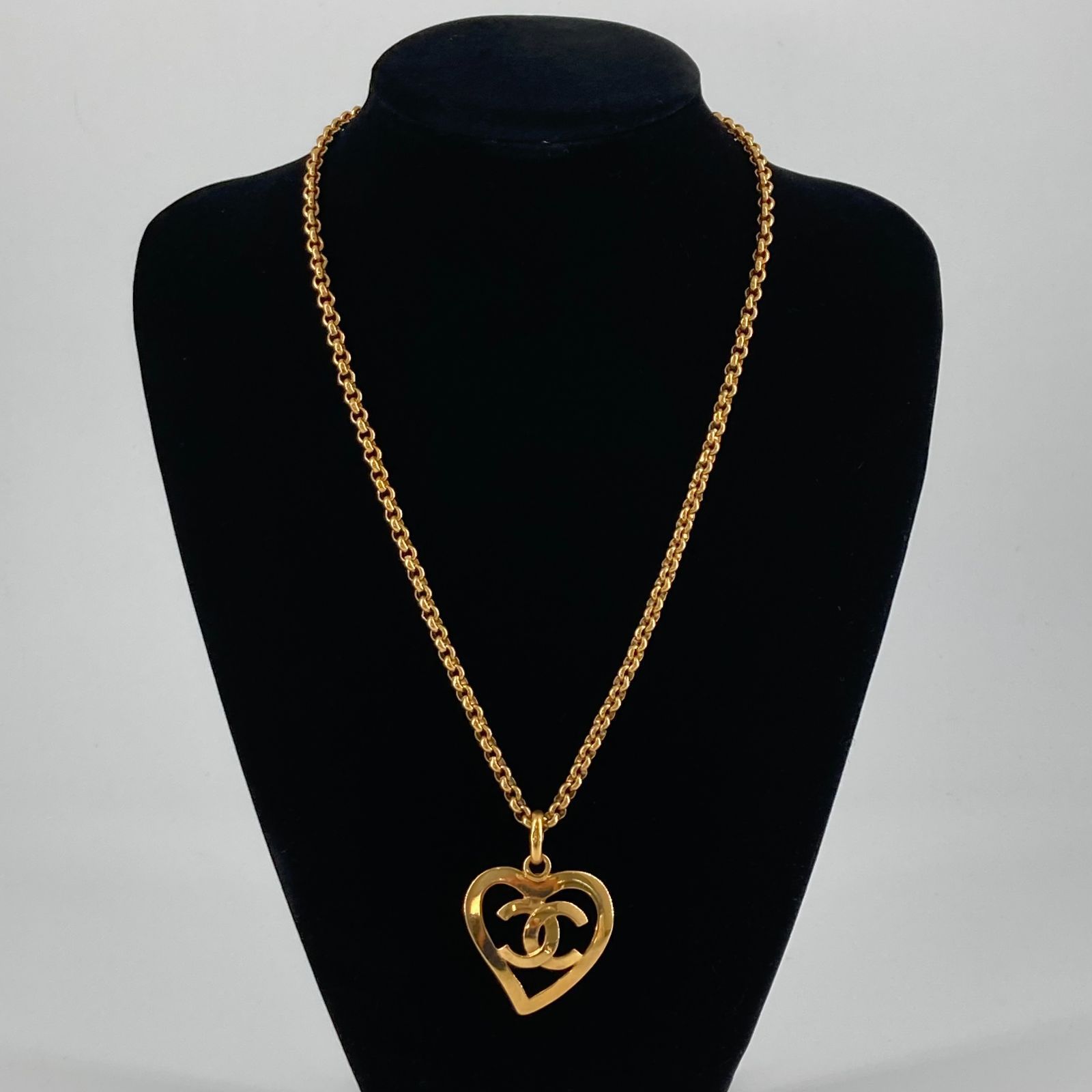 【5％OFFクーポン配布】CHANEL（シャネル）ココマーク　ハートモチーフ　ネックレス　ヴィンテージ　95・P　ゴールド 55,860円