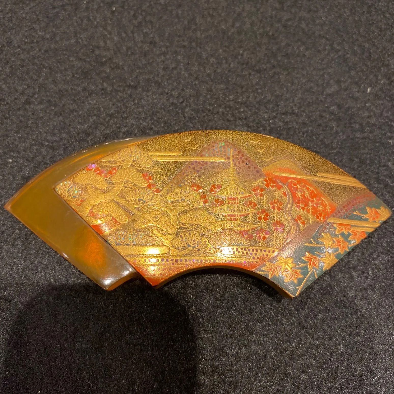 光凌在銘　本べっ甲　極上蒔絵　帯留　タルチ 14g 新C8-0803☆ 29,250円