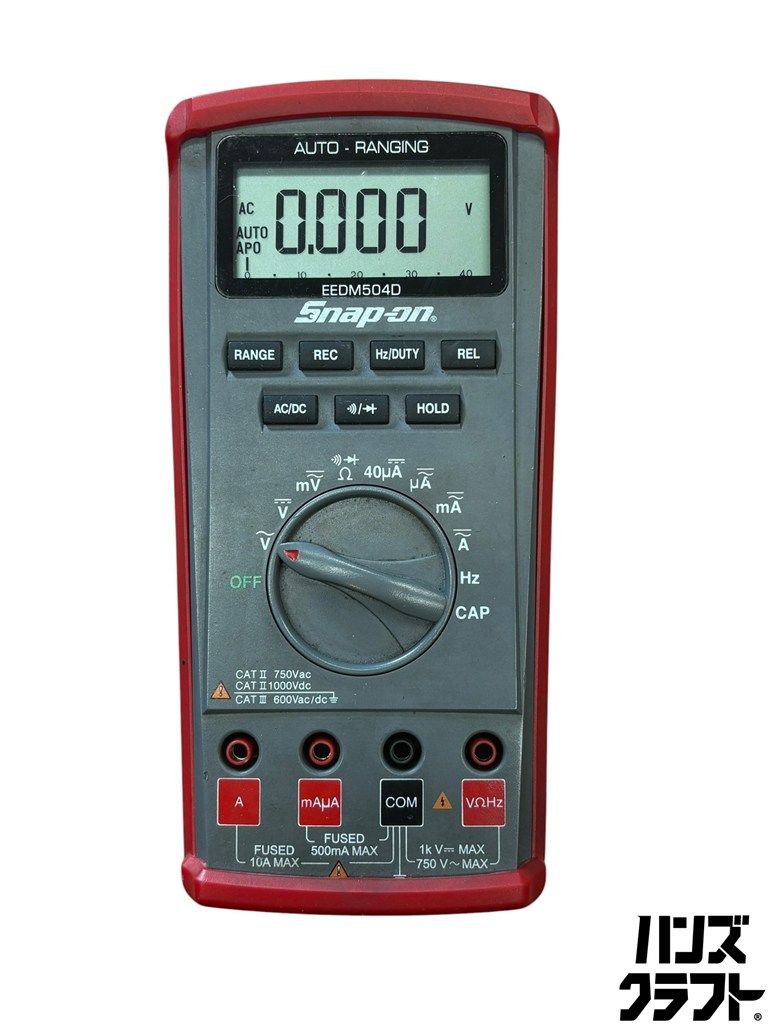 ◎【中古】スナップオン デジタルマルチメーター EEDM504D 本体 通電確認 Snap-on 工具