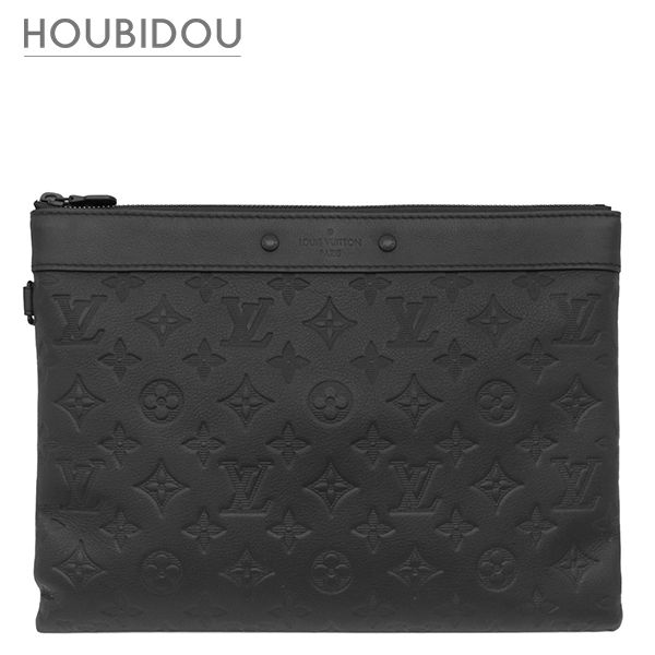 ルイヴィトン LOUIS VUITTON クラッチバッグ ポシェット トゥ ゴー レザー モノグラムシャドウレザー ブラック マットブラック金具 セカンドバッグ M81570 RFID【中古】