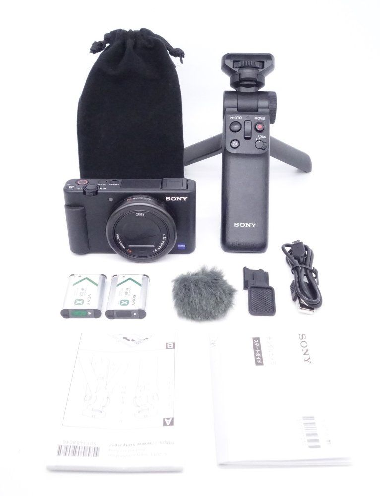 【極上品】 SONY ソニー VLOGCAM Vlog用カメラ ZV-1 シューティンググリップキット [6N0701]