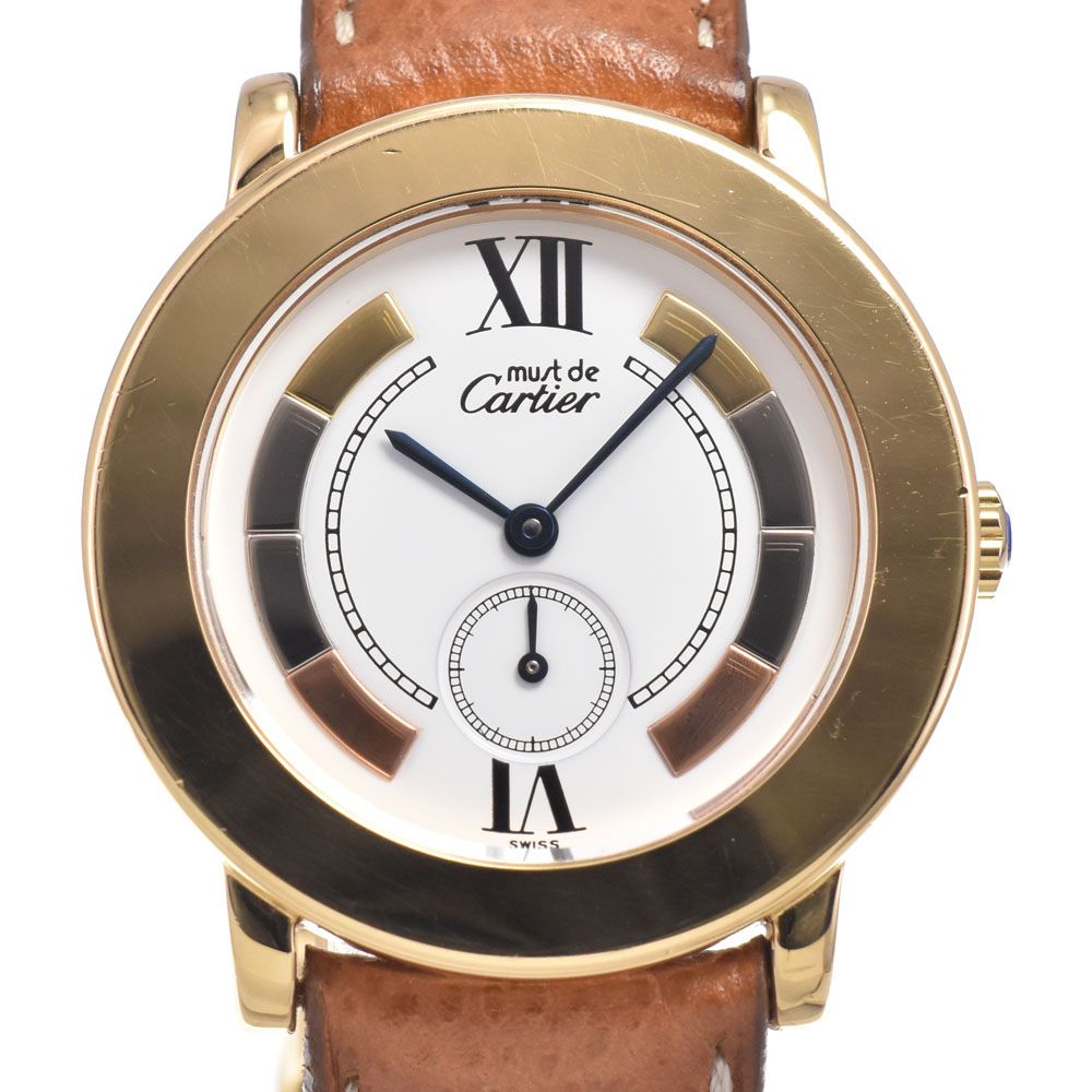 カルティエ CARTIER W1009244 マストロンド スモールセコンド ホワイト クォーツ レディース 良品 箱・保証書付き 腕時計 B#149527 111,700円