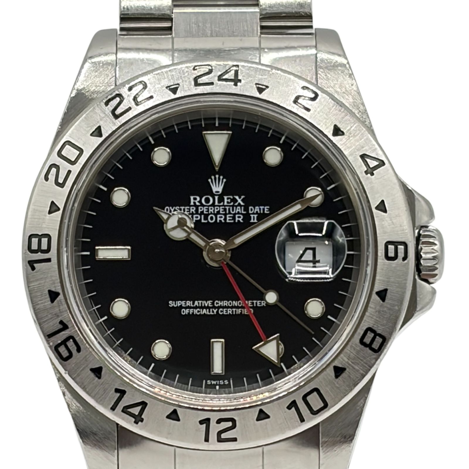ROLEX ロレックス 16570 エクスプローラー2 A番 黒文字盤 OH済み（2026年7月）メンズ 自動巻き腕時計 質屋・リサイクルマート宇部店 536,000円