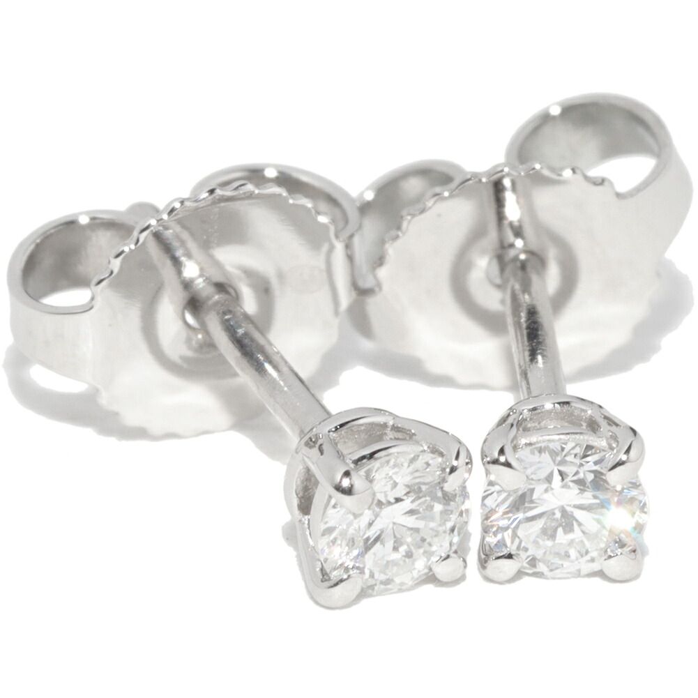 ティファニー ピアス Pt950 ダイヤ2P(計0.22ct) ソリティア スタッドピアス