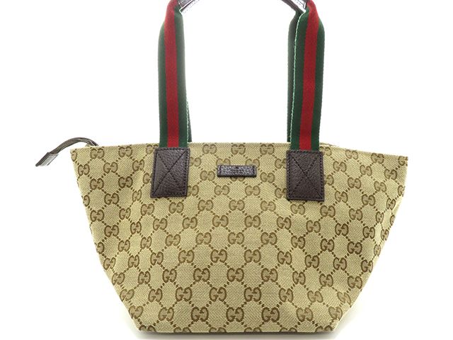 GUCCI グッチ シェリーライン ハンドバッグ 131228 トートバッグ GGキャンバス ベージュ/ダークブラウン レディース 207【中古】2148104178411 44,906円