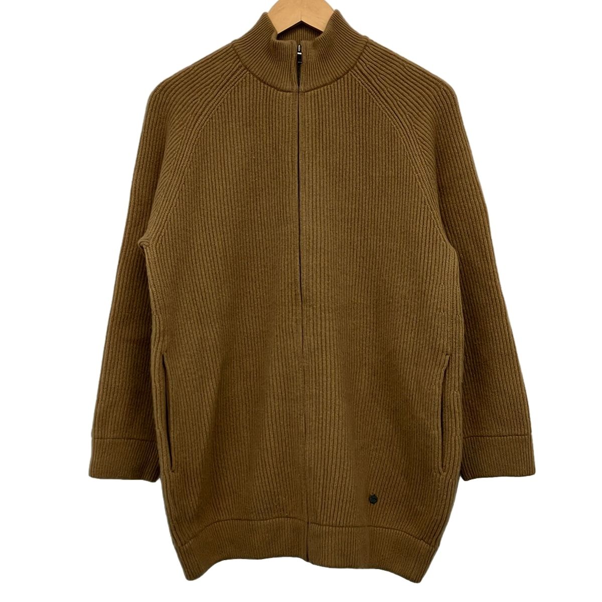 MACKINTOSH LONDON(マッキントッシュロンドン) ブルゾン サイズ38 M レディース美品 - ライトブラウン 長袖/ジップアップ/ニット/秋/冬 7,372円