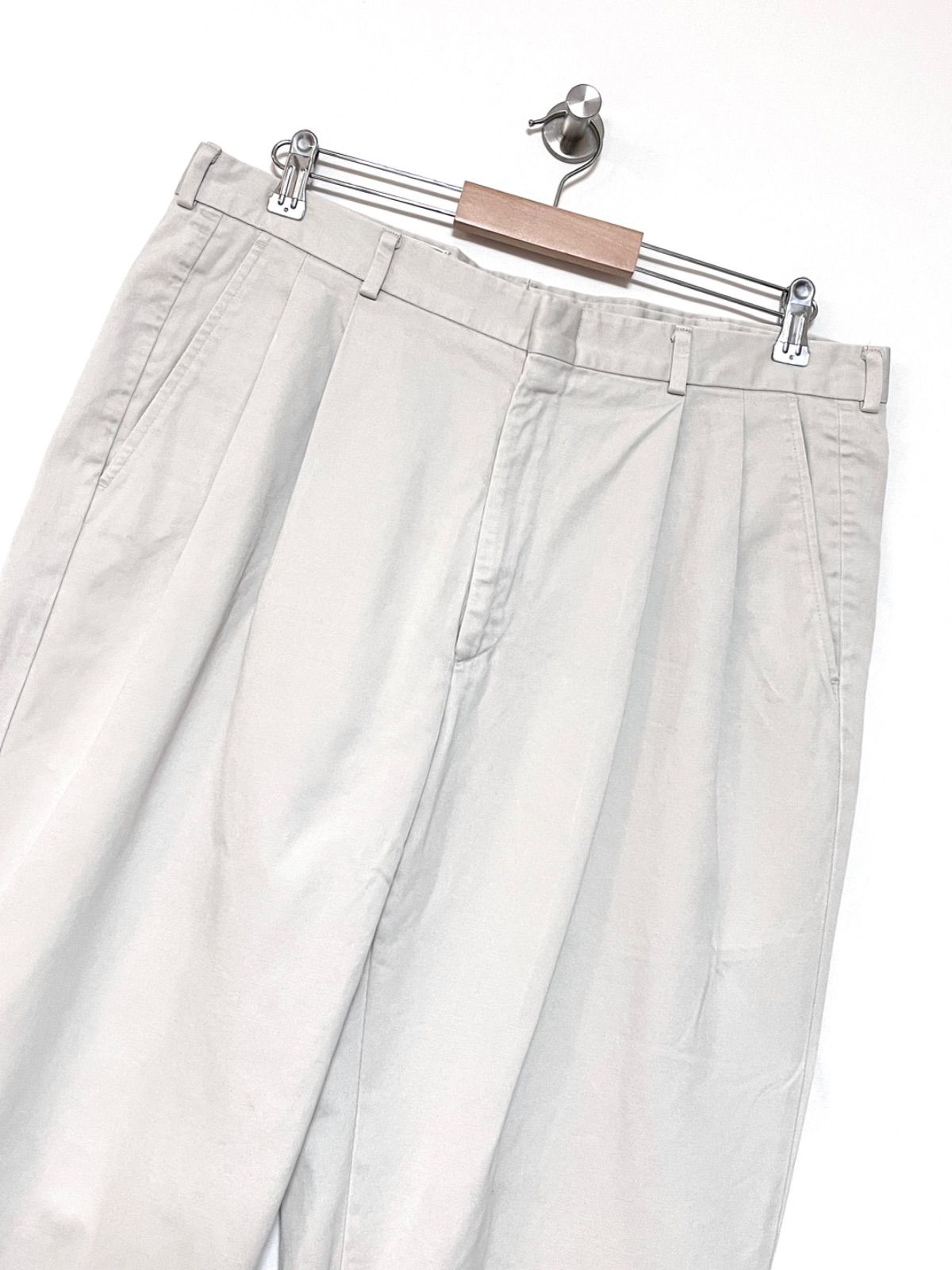 L.L.Bean】80-90s 2タックチノパンツ 実寸 W35 L29.5 程度 エルエル 