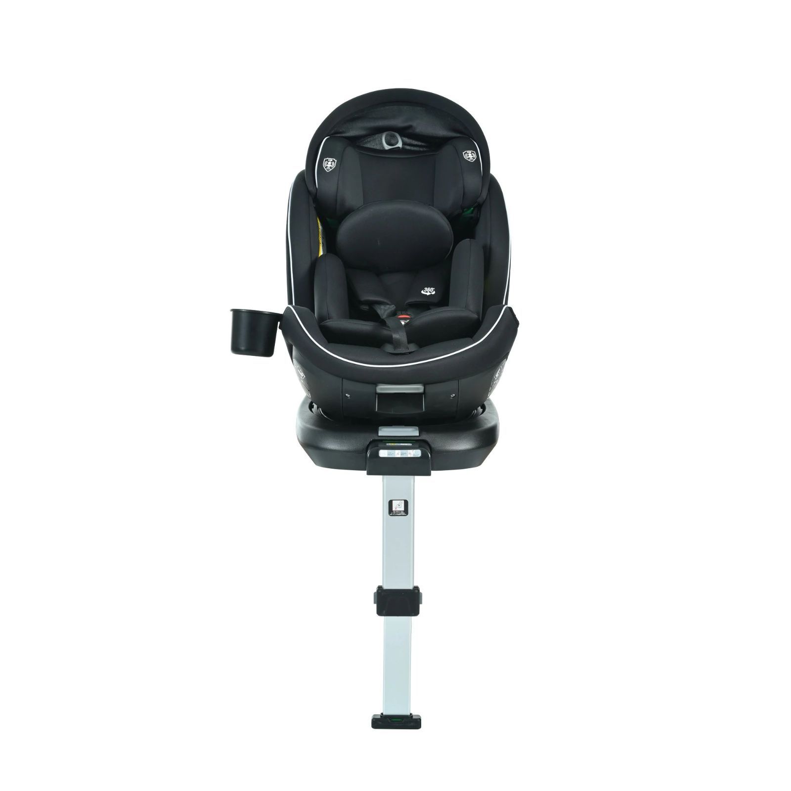 【サポートレッグタイプ】チャイルドシート 新生児 ISOFIX 0歳～12歳 360度回転式 40～150cm ジュニアシート 調節可能 洗える キャノピ