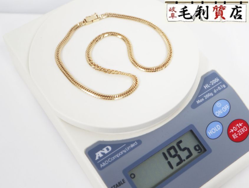 K18 キヘイ 喜平 ネックレス 12面トリプル 19.5g 12メントリプル 18金 イエローゴールド 750 YG 【中古】 ジュエリー
