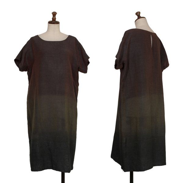 イッセイミヤケハートISSEY MIYAKE HaaT レーヨン混グラデーションワンピース マルチ3