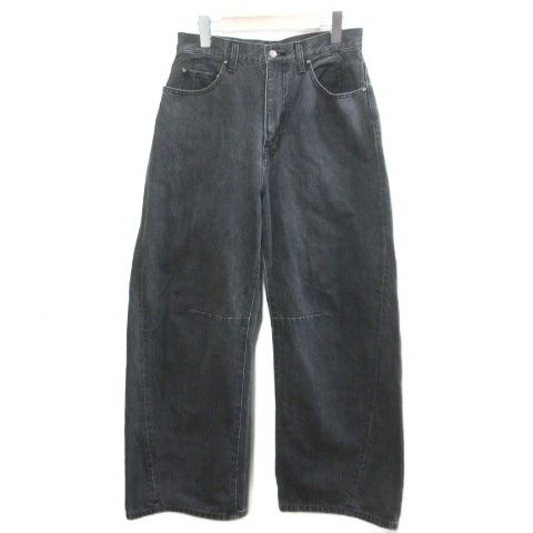 アストラット ASTRAET 13オンス ルーファ ブラックデニムパンツ ジーンズ ストーンウォッシュ加工 ハイウエスト ロゴ ワンポイント ユニセックス 2 L相当 54142990500 /X 7,120円