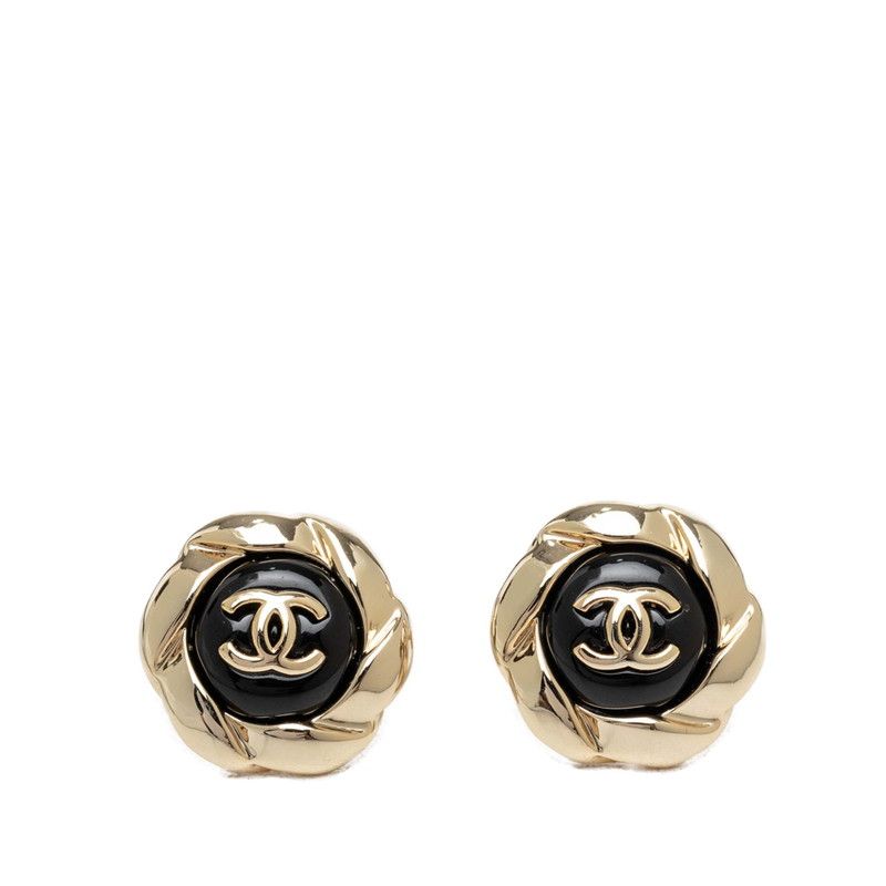 シャネル ヴィンテージ ココマーク ピアス ゴールド ブラック メッキ レディース CHANEL【1-0283238】 38,870円
