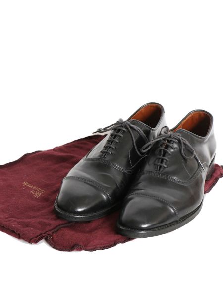 袋付き USA製 ★ アレンエドモンズ コードヴァン キャップトゥ シューズ US 8 26cm / Park Avenue レザー 革靴 ドレス ストレートチップ 黒 52,800円