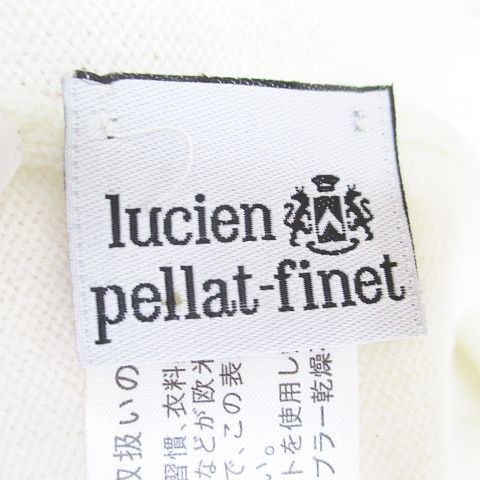 ルシアンペラフィネ LUCIEN PELLAT-FINET スカル ドクロ 長袖 ニット セーター S 白系 オフホワイト アイボリー ロゴ