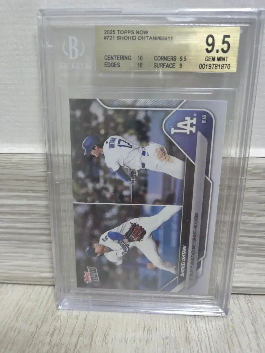 2025 Topps Now #721 大谷 翔平 BGS 9.5 50K 50HR