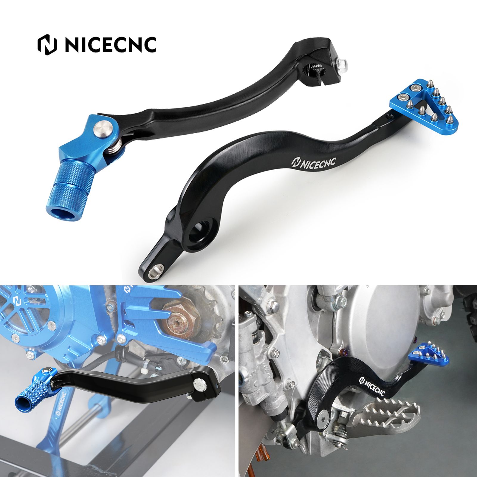 NICECNC ヤマハ YZ250F 2014〜2023 YZ250FX WR250F 2020〜2023対応 鍛造ブレーキペダルレバー シフトレバー