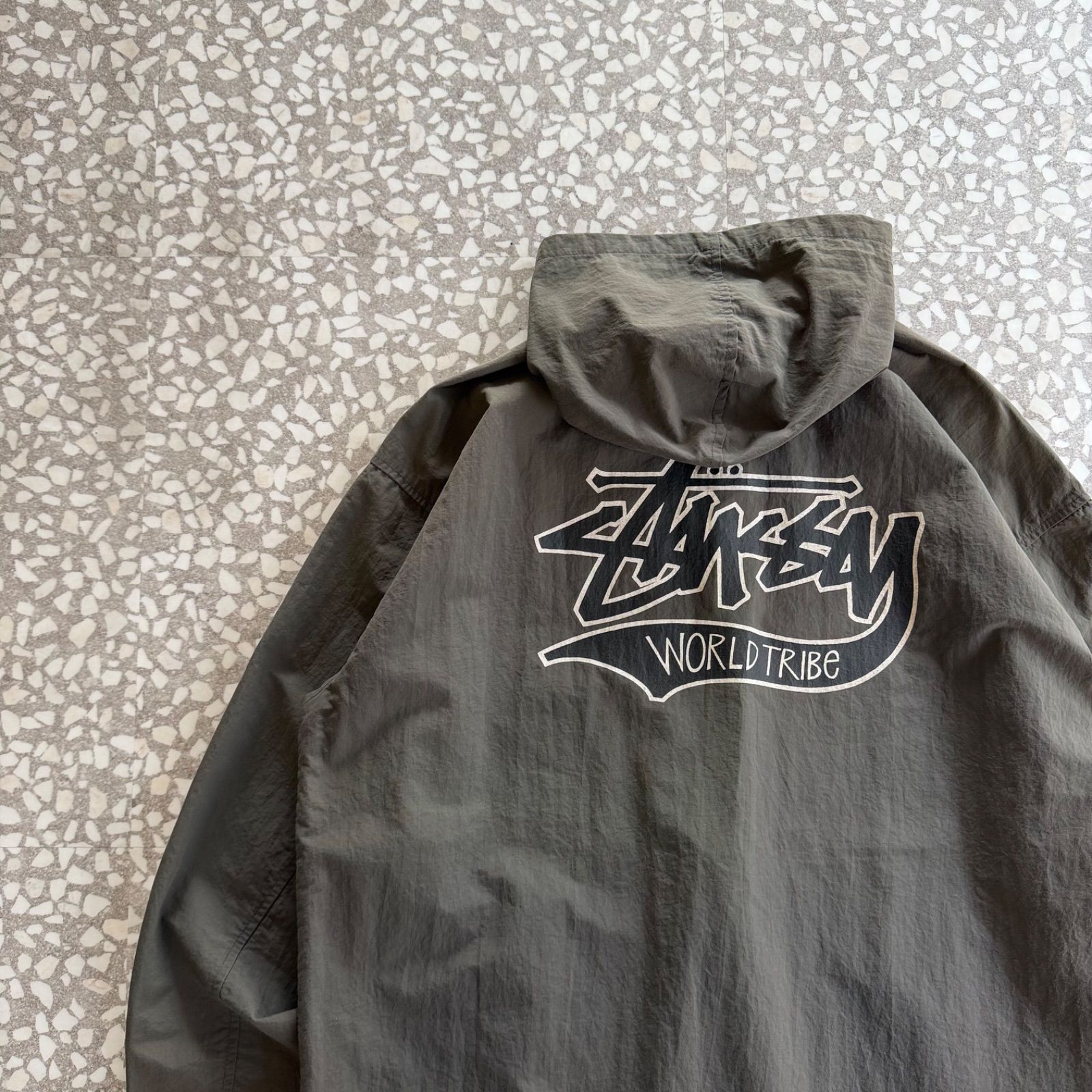 [ Archive アーカイブ Y2K ]STUSSY / 80’s nylon coat size L ステューシー　オールドステューシー　80年代　アメリカ製　ナイロンコートジャケット　ワールドトライブ　グッドフェード　黒タグ　ストリート　SK8