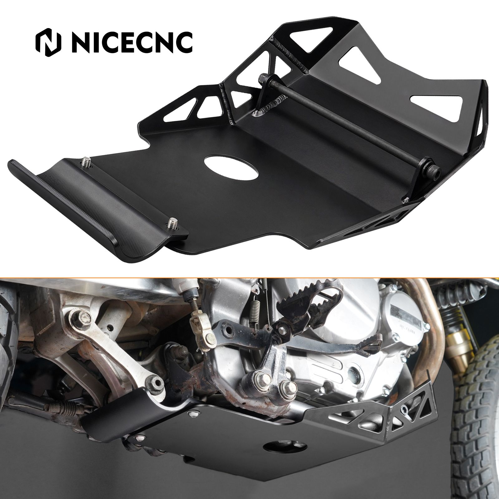 NICECNC スズキ DR650S DR650SE DR650 1996〜2025対応 エンジンガードプロテクター バッシュプレート スキッドプレート
