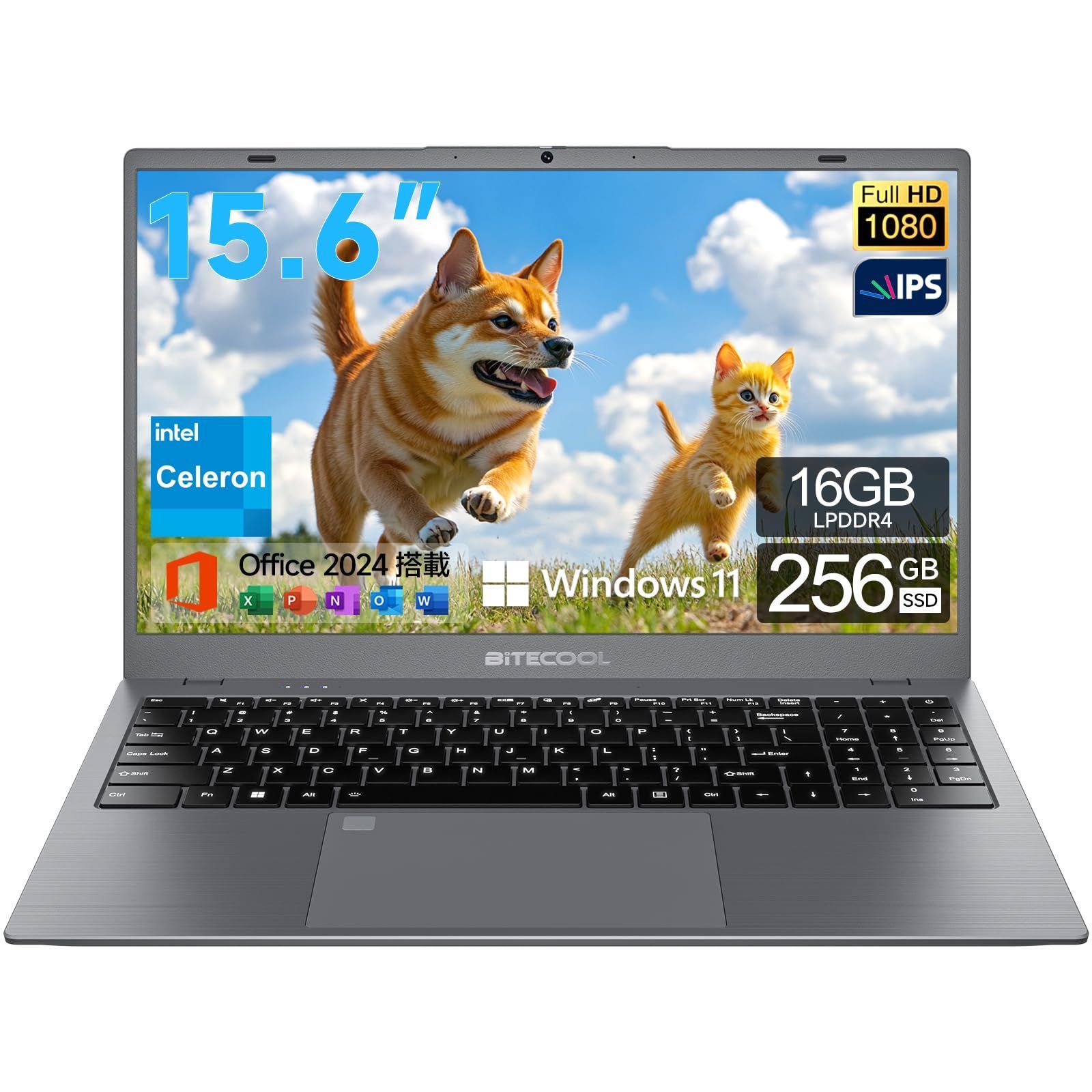 【在庫処分】Windows11 SSD デスクトップpc 256gb 16gbメモリー 高速放熱 サクサクな動作 静音 ノートPC FHD1080P/Webカメラ/高速WiFi5/BT5.0/Type-C/HDMI/テンキー付きBiTECOOL薄型pc 15.