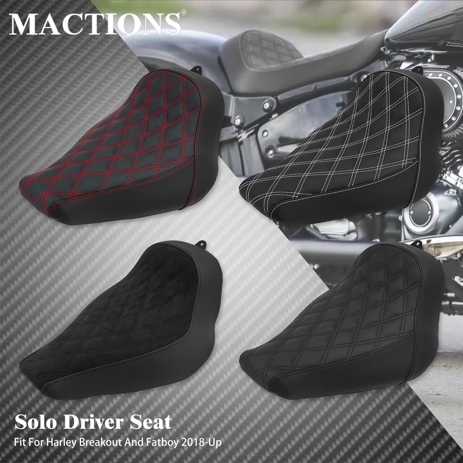 MACTIONS ハーレー ソフテイル ブレイクアウトFXBR ファットボーイ ローライダーFXBB 2018〜2025対応 ダイヤモンド ドライバーソロシート 30,927円